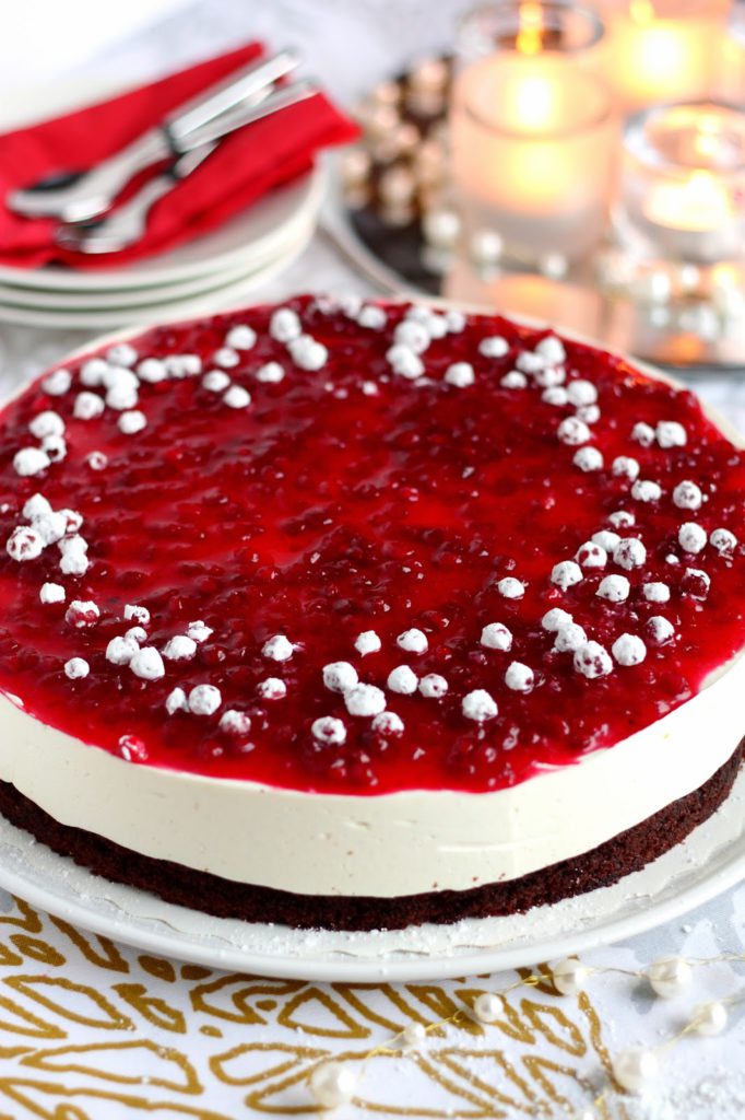 Herkullinen puolukka juustokakku