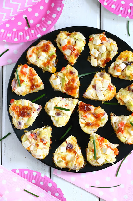 Feta-kasvispiirakka -palat lastenjuhliin