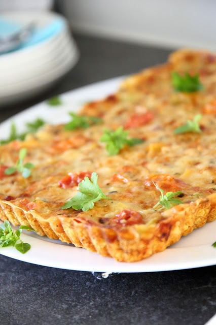 Älyttömän hyvä kasvisjuustopiirakka, munaton