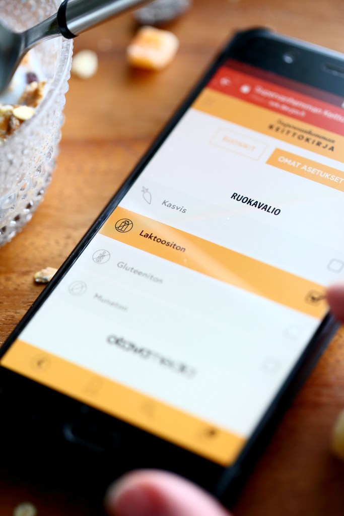 Ruokavalion asetukset