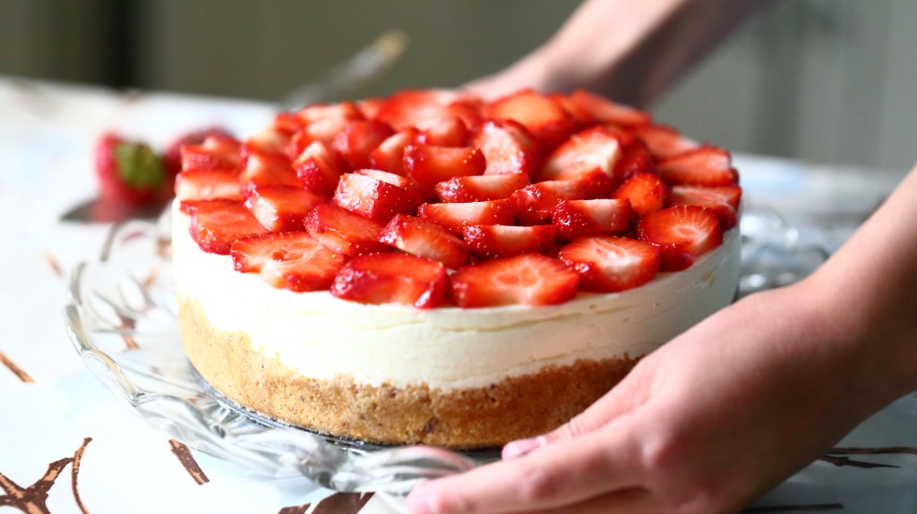 Mansikka sitruuna juustokakku