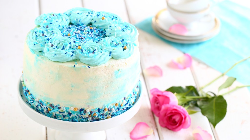 Turkoosi mustikkakakku on kaunis ja herkullinen kakku