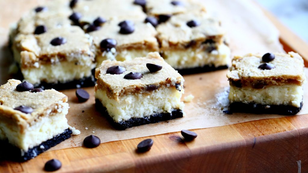 Cookie-juustokakkupalat / munaton